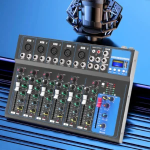 Audio Mixer W/USB DJ Sound Mixing Console
